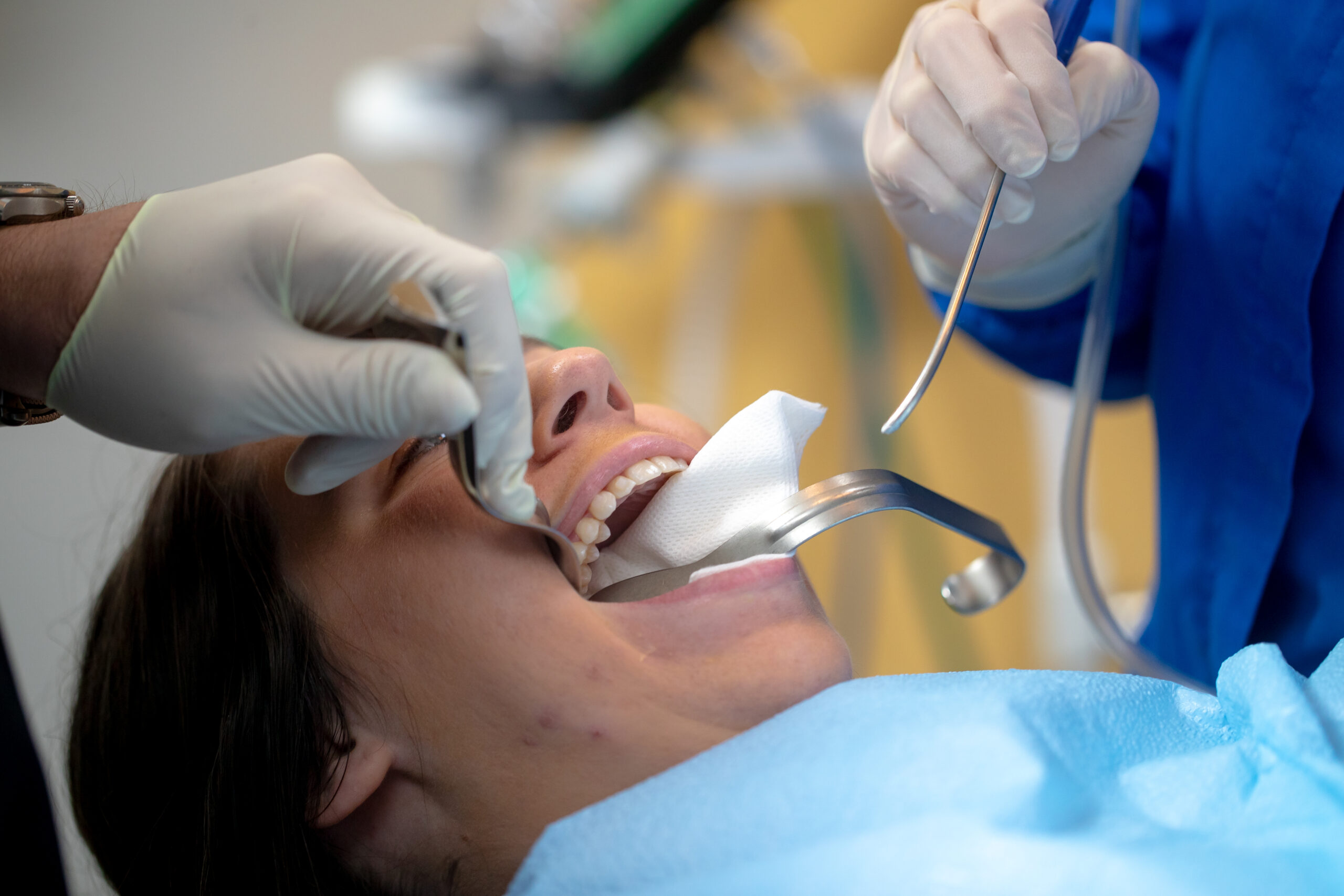 patient receiving oral surgery