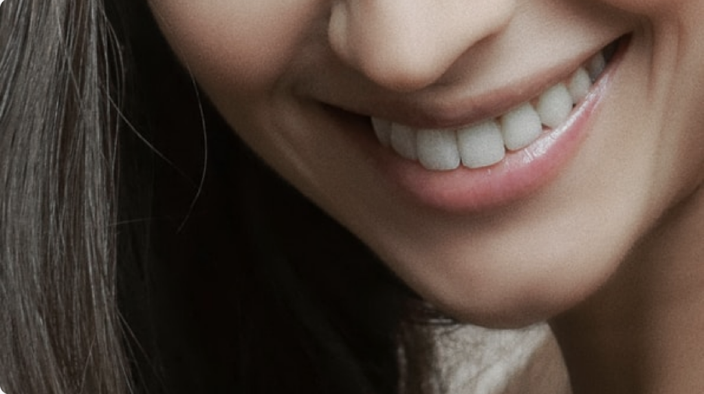 smiling mouth showing beautiful teeth